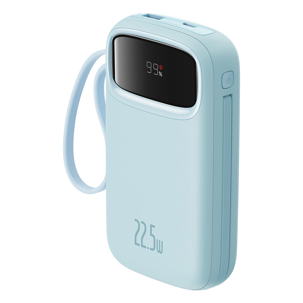 Εξωτερική Μπαταρία Baseus Qpow Pro+, 10000mAh, 22.5W, QC + PD, 1 x Lightning - 1 x USB-A - 2 x USB-C, Μπλε P10055003313-00