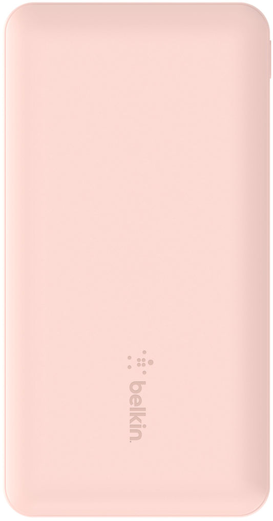 Belkin BoostCharge External Battery, 10000mAh, 15W, 1 x USB-C - 2 x USB-A, Pink BPB011btRG