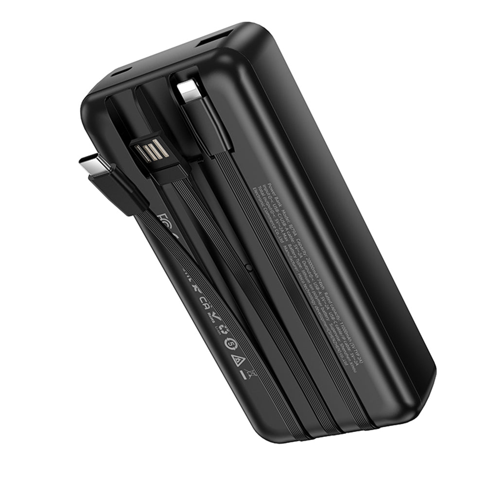 Εξωτερική Μπαταρία Borofone BJ79 Clever, 20000mAh, 10W, 1 x Lightning - 1 x USB-A - 1 x USB-C, Μαύρη