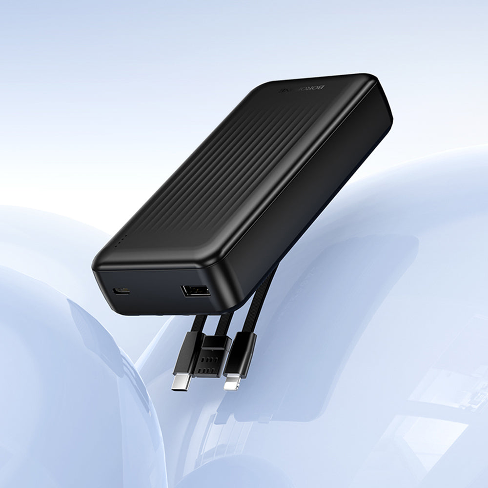 Εξωτερική Μπαταρία Borofone BJ79 Clever, 20000mAh, 10W, 1 x Lightning - 1 x USB-A - 1 x USB-C, Μαύρη