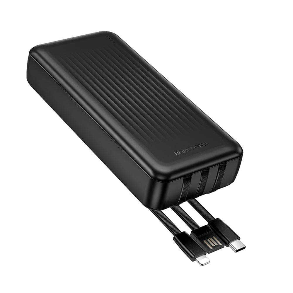 Εξωτερική Μπαταρία Borofone BJ79 Clever, 20000mAh, 10W, 1 x Lightning - 1 x USB-A - 1 x USB-C, Μαύρη