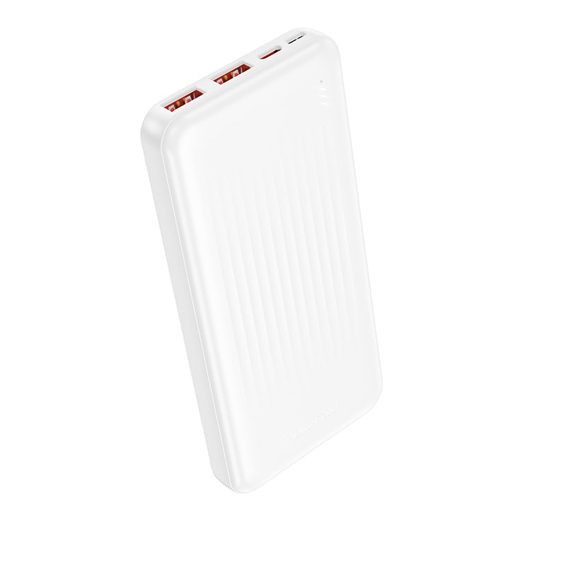 Εξωτερική Μπαταρία Borofone BJ80A Clever, 10000mAh, 22.5W, QC + PD, 1 x USB-C - 2 x USB-A, Λευκή