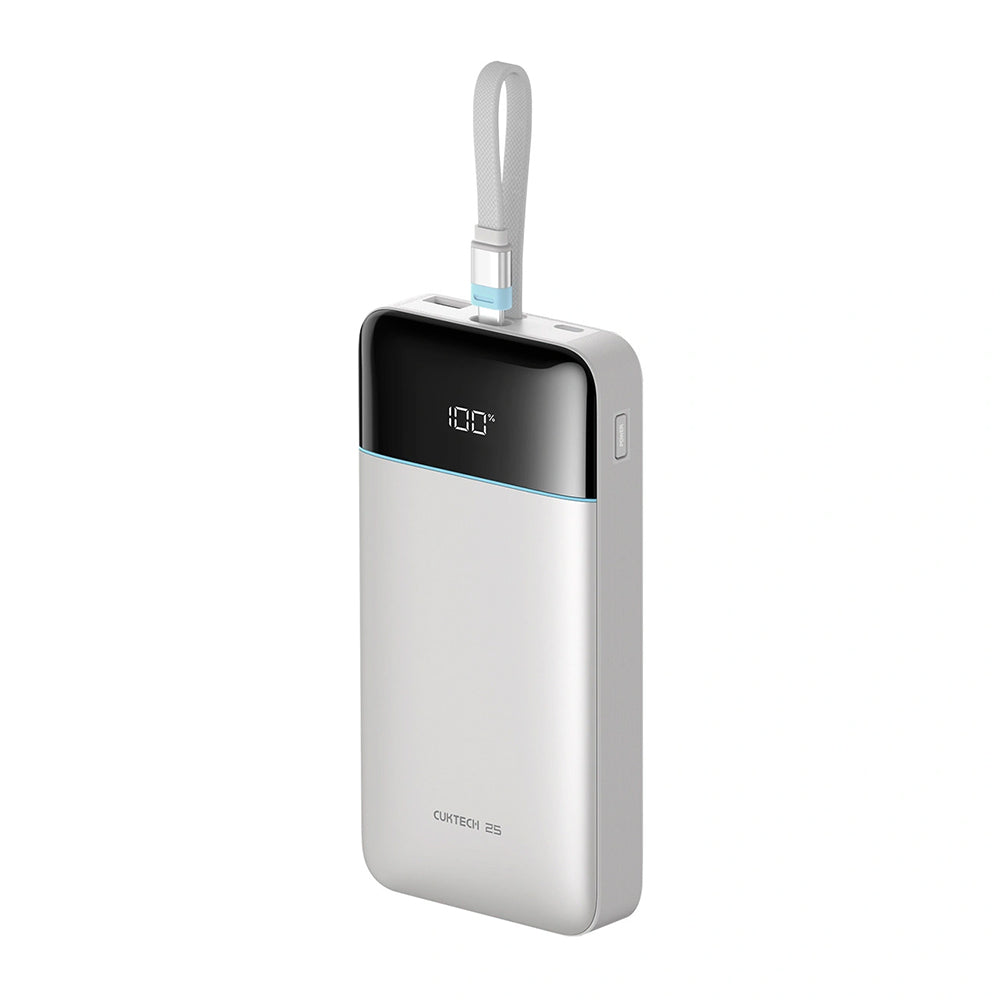 Cuktech LPB252N Power Bank, 25000mAh, 120W, QC + PD, 1 x USB-A - 2 x USB-C, White
