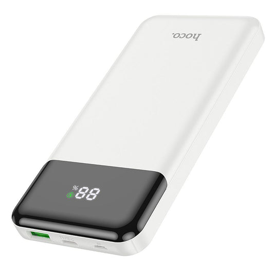 Εξωτερική Μπαταρία HOCO J102, 10000mAh, 20W, QC + PD, 1 x USB-A - 1 x USB-C, Λευκή