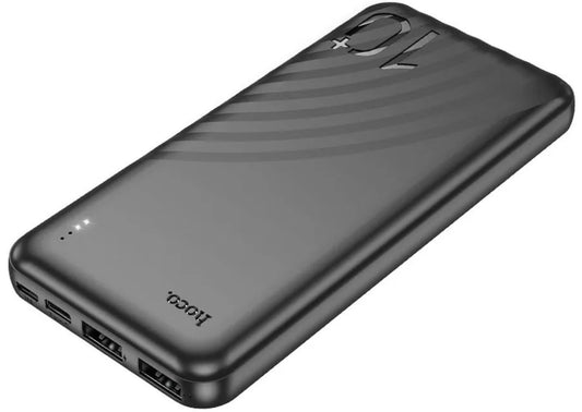 Εξωτερική Μπαταρία HOCO J123, 10000mAh, 10W, 2 x USB-A, Μαύρη