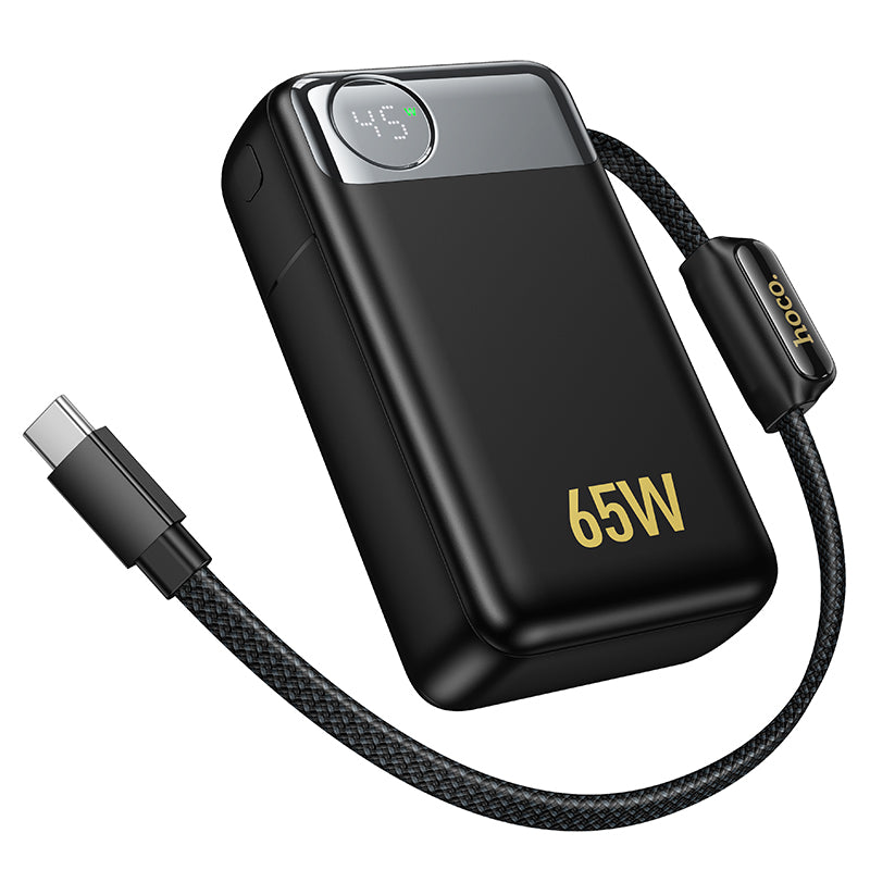 Εξωτερική Μπαταρία HOCO Q53, 12000mAh, 65W, QC + PD, 1 x USB-A - 2 x USB-C, Μαύρο