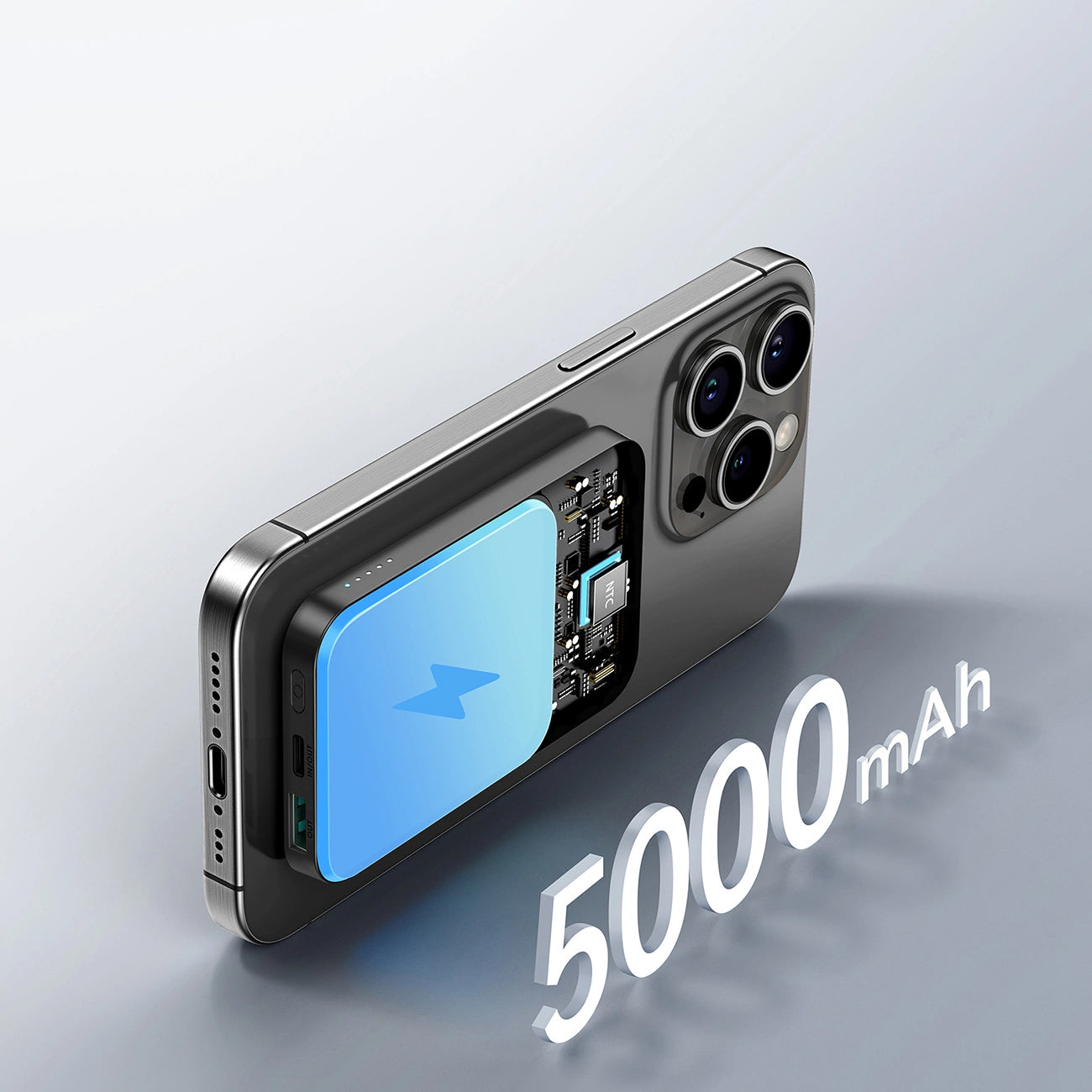 Εξωτερική Μπαταρία Wireless Joyroom JR-W020 Mini, 5000mAh, 20W, QC + PD + FQI, 1 x QI - 1 x USB-A - 1 x USB-C, Μαύρη