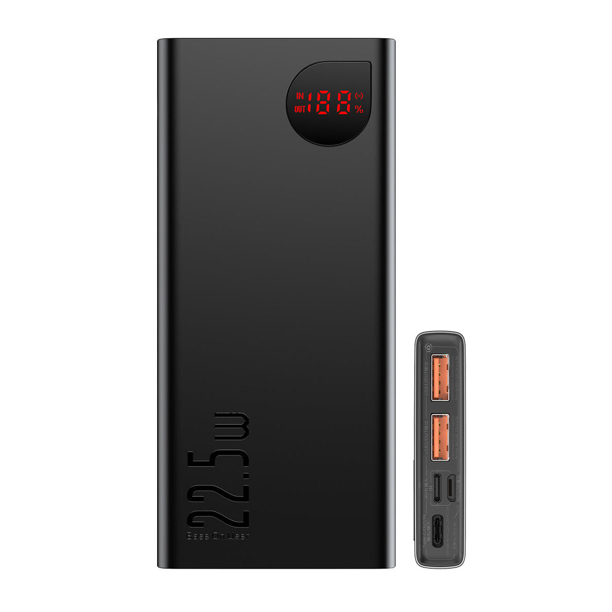 Εξωτερική Μπαταρία Baseus Adaman, 10000mAh, 22.5W, QC + PD, 1 x USB-C - 2 x USB-A, Μαύρη PPAD070001
