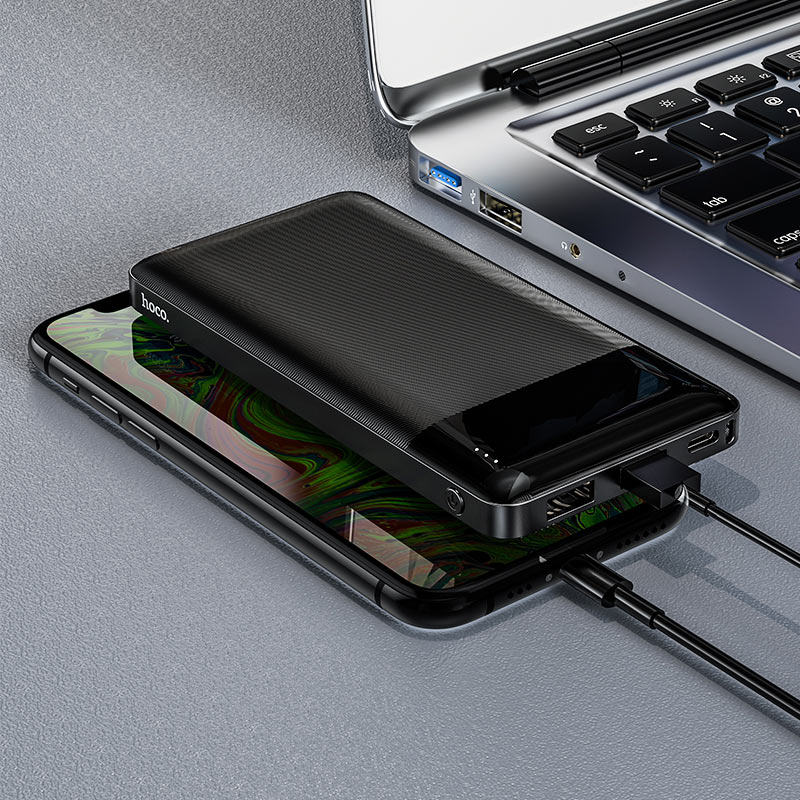 Εξωτερική Μπαταρία HOCO J72, 10000mAh, 10W, 2 x USB-A, Μαύρο