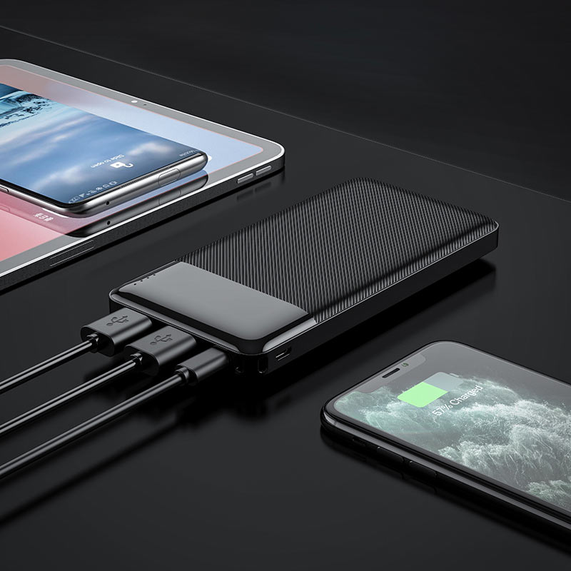 Εξωτερική Μπαταρία HOCO J72, 10000mAh, 10W, 2 x USB-A, Μαύρο