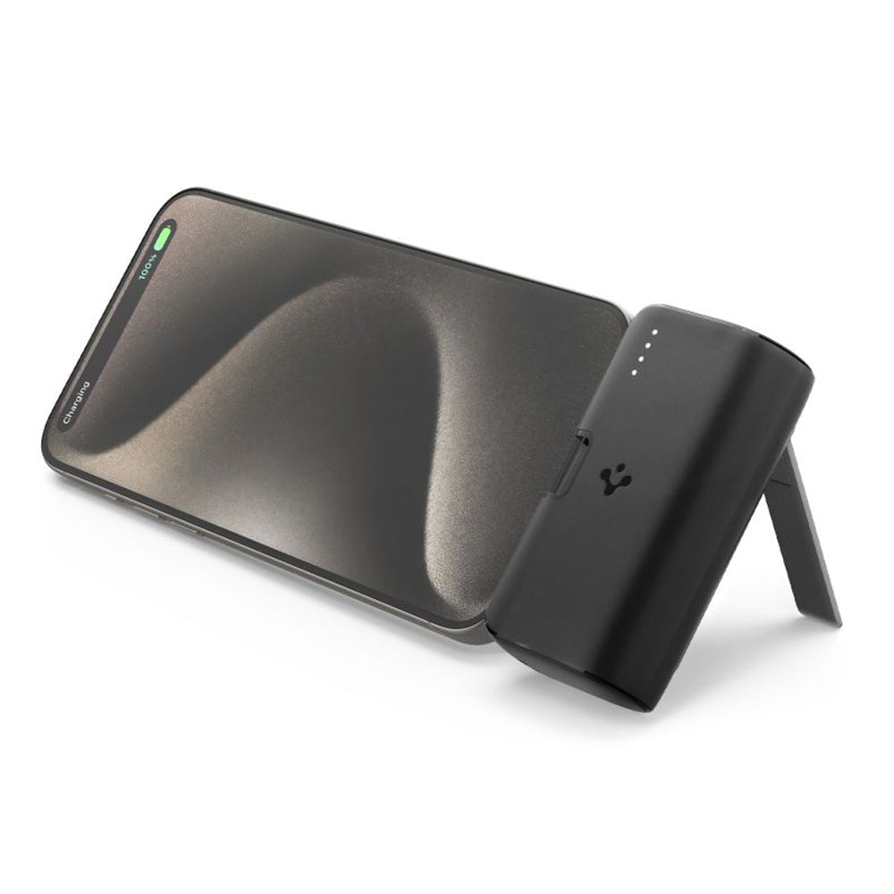 Spigen External Battery, 5000mAh, 22.5W, PD, 1 x USB-C, Black