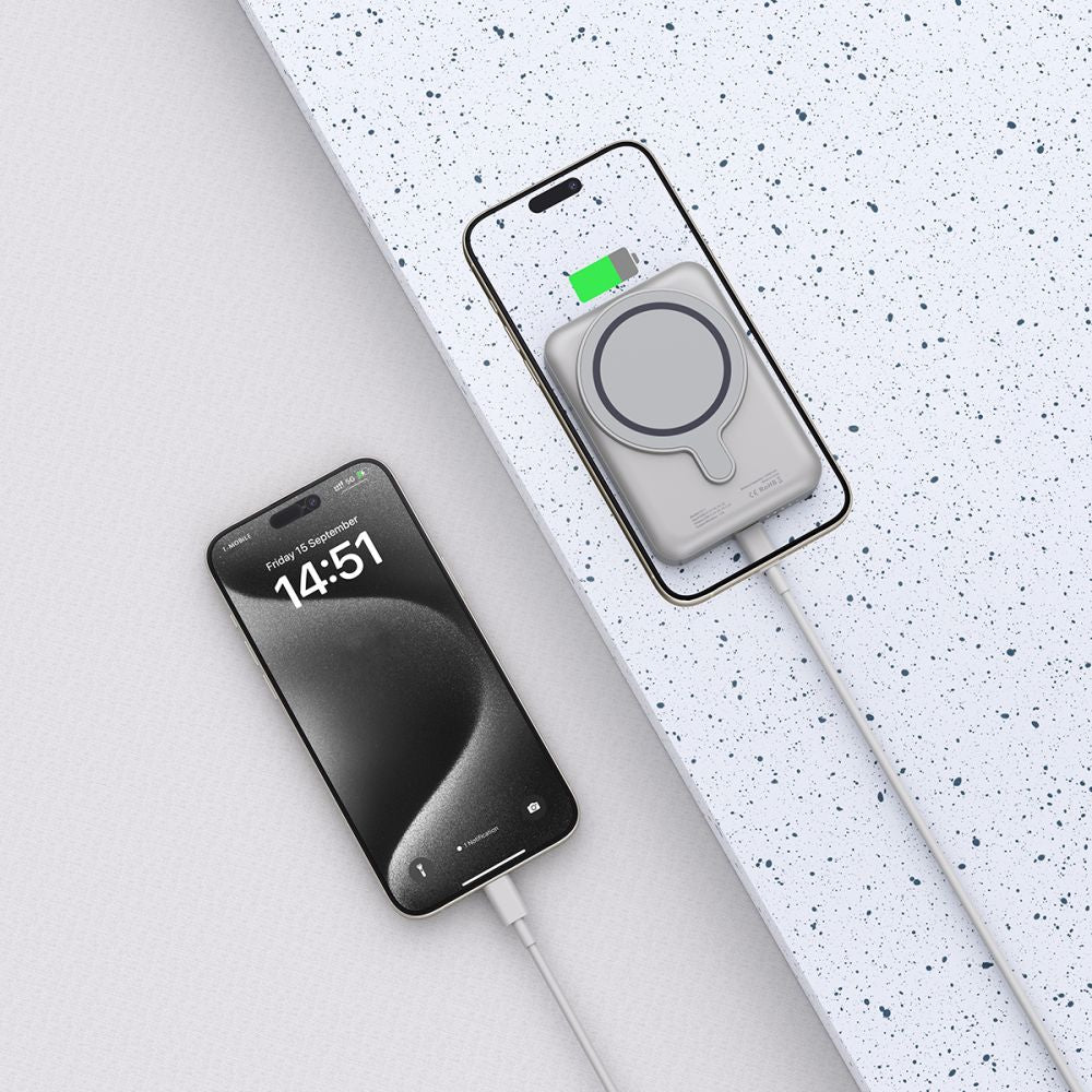 Εξωτερική ασύρματη μπαταρία Tech-Protect PB11 LifeMag, 10000mAh, 15W, PD + FQI, 1 x QI - 1 x USB-C, γκρι