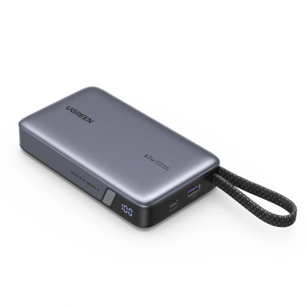Εξωτερική Μπαταρία UGREEN PB550, 20000mAh, 67W, QC + PD, 1 x USB-A - 2 x USB-C, Γκρι