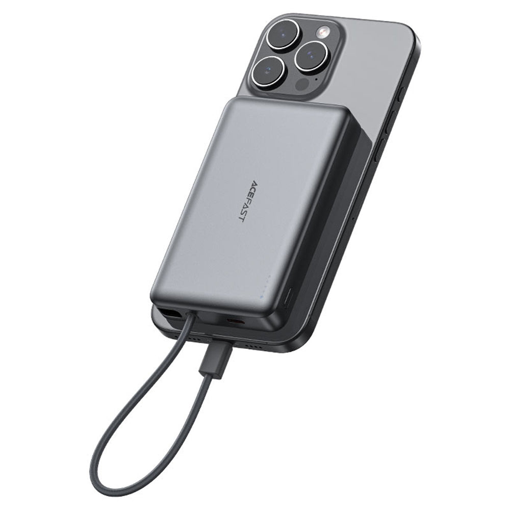 Εξωτερική Μπαταρία Wireless Acefast M18, 10000mAh, 22.5W, PD + FQI, 1 x QI - 2 x USB-C, Μαύρη