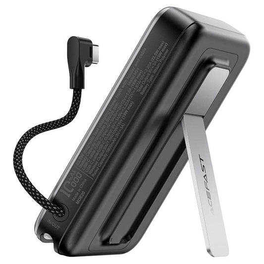 Εξωτερική Μπαταρία Wireless Acefast M24, 10000mAh, 22.5W, PD + FQI, 1 x QI - 2 x USB-C, Γκρι