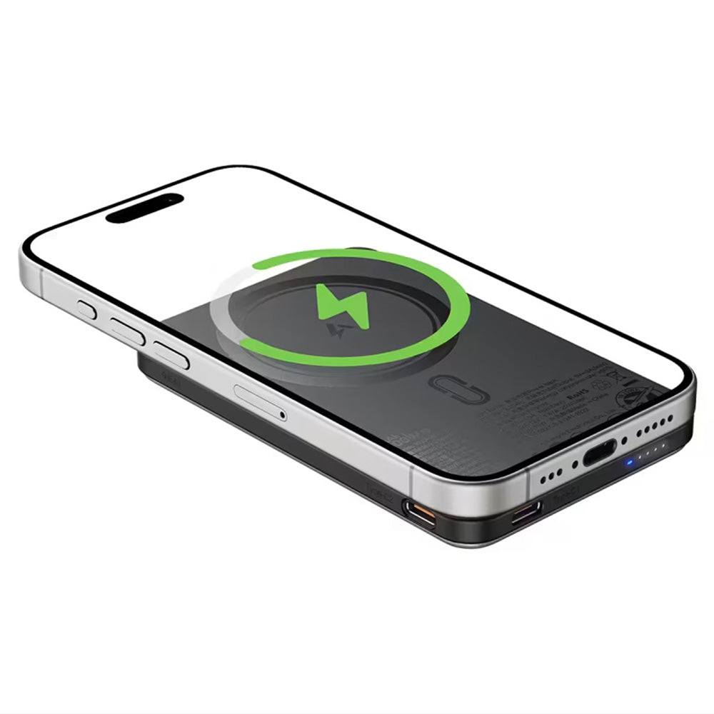 Εξωτερική Μπαταρία Wireless Acefast M30, 5000mAh, 20W, PD + FQI, 1 x QI - 2 x USB-C, Μαύρη