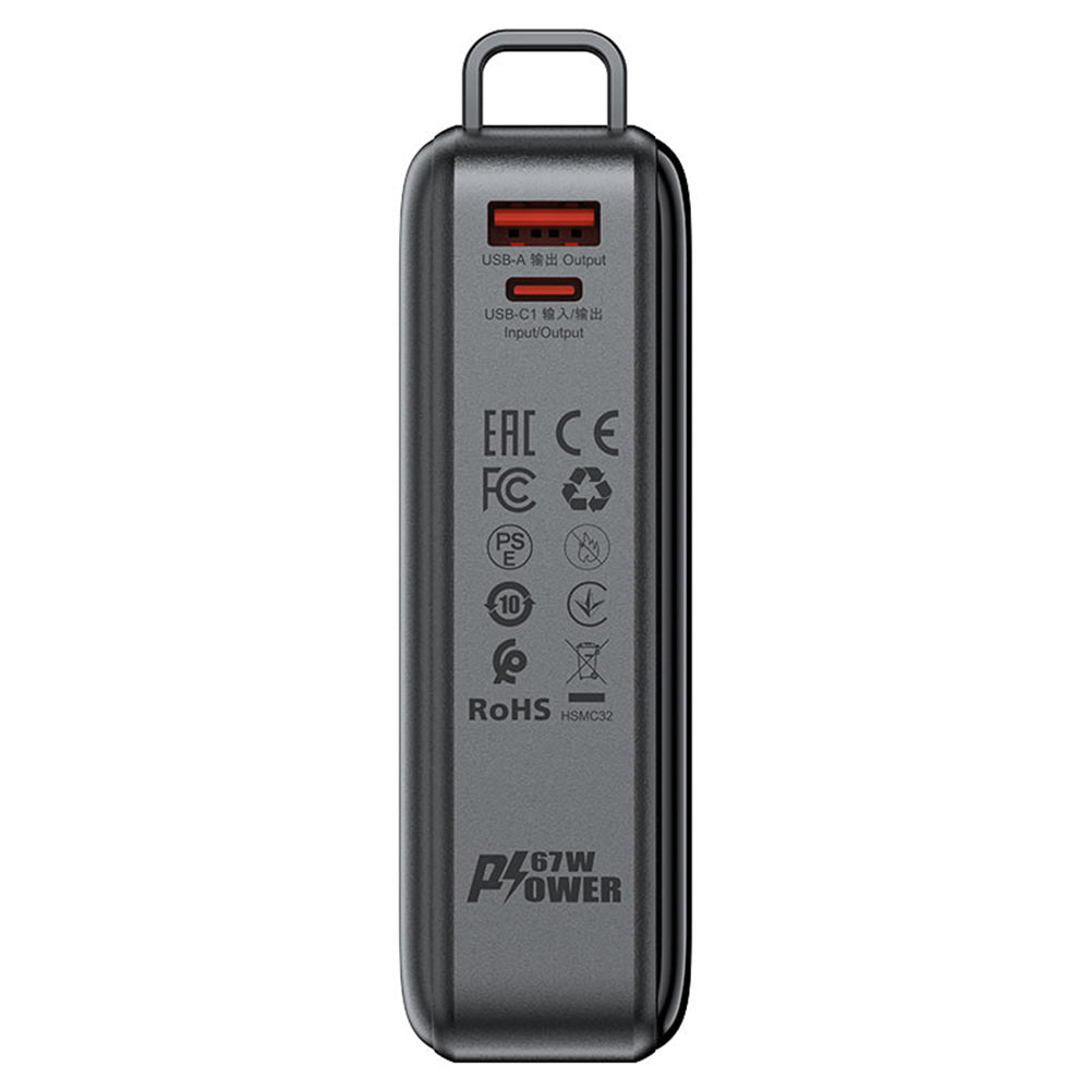 Εξωτερική Μπαταρία Acefast M4, 20000mAh, 67W, PD, 1 x USB-A - 2 x USB-C, Μαύρη
