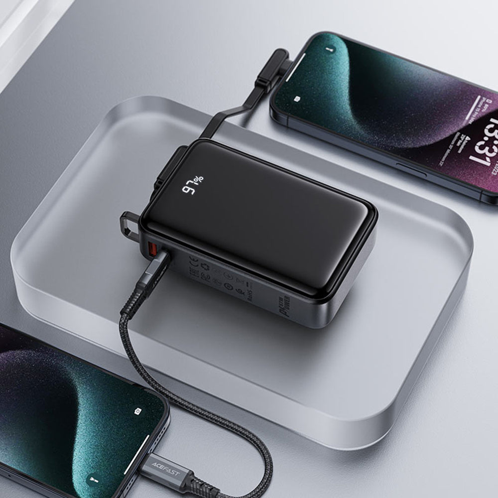 Εξωτερική Μπαταρία Acefast M4, 20000mAh, 67W, PD, 1 x USB-A - 2 x USB-C, Μαύρη