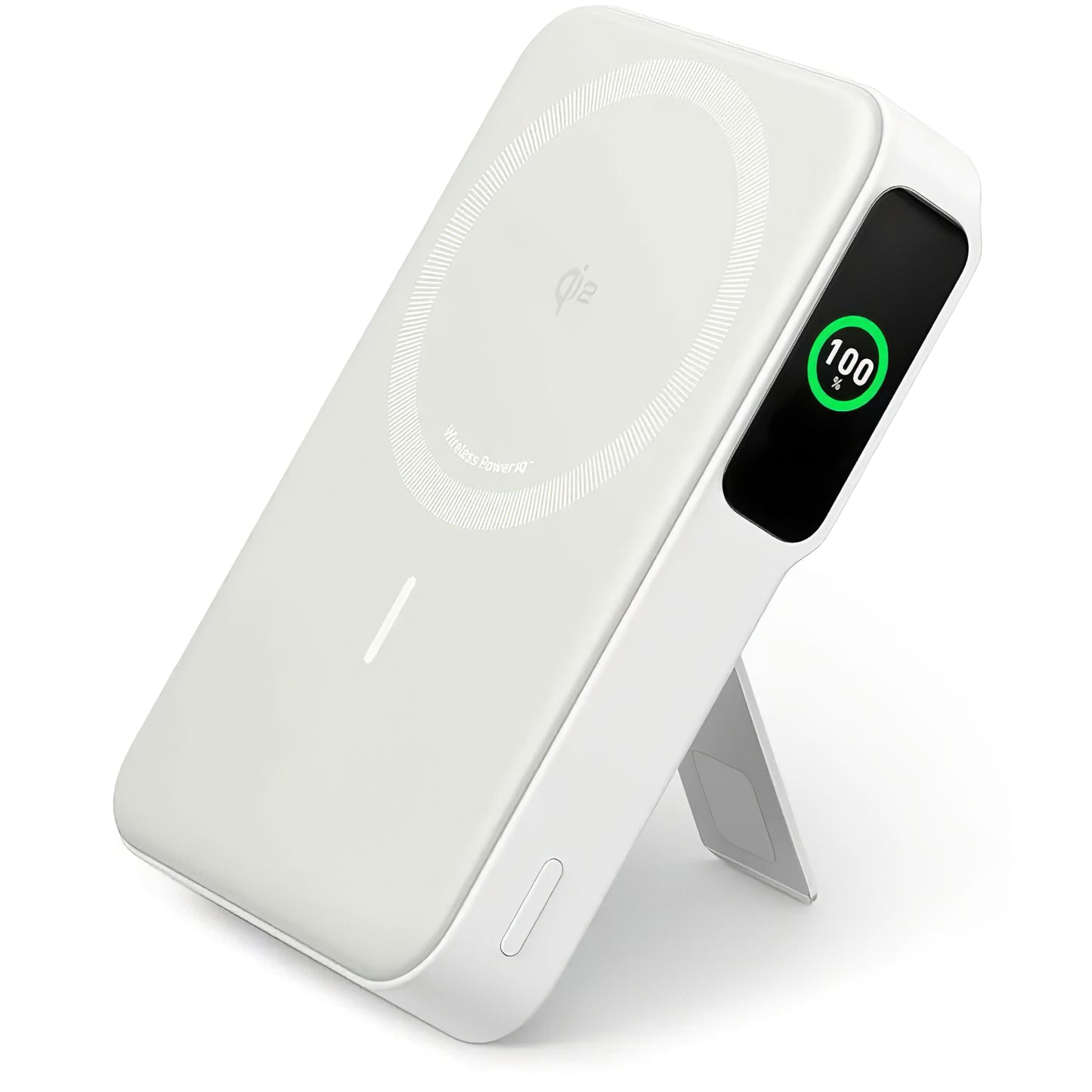 Ασύρματη εξωτερική μπαταρία Anker MagGo, 10000mAh, 27W, PD + FQI, 1 x QI - 1 x USB-C, λευκό A1654G21