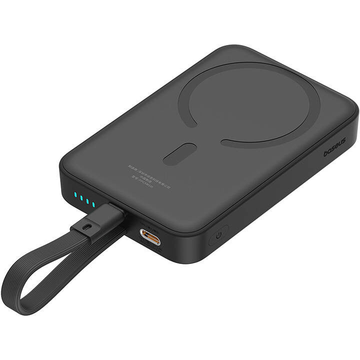Εξωτερική Μπαταρία Wireless Baseus Magnetic Mini, 10000mAh, 20W, PD + FQI, 1 x Lightning - 1 x QI - 1 x USB-C, Μαύρη P10022109113-00