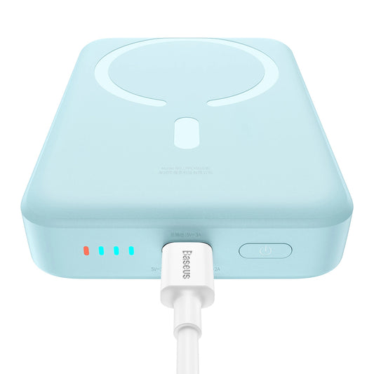 Εξωτερική Μπαταρία Wireless Baseus Magnetic Mini, 10000mAh, 30W, PD + FQI, 1 x QI - 1 x USB-C, Μπλε PPCX110203