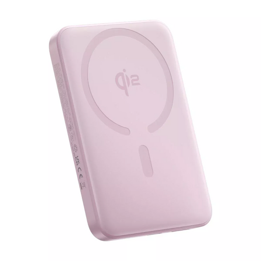 Baseus Enerfill FM12 Wireless External Battery, 10000mAh, 22.5W, PD + FQI, 1 x QI - 1 x USB-C, Pink E0028502