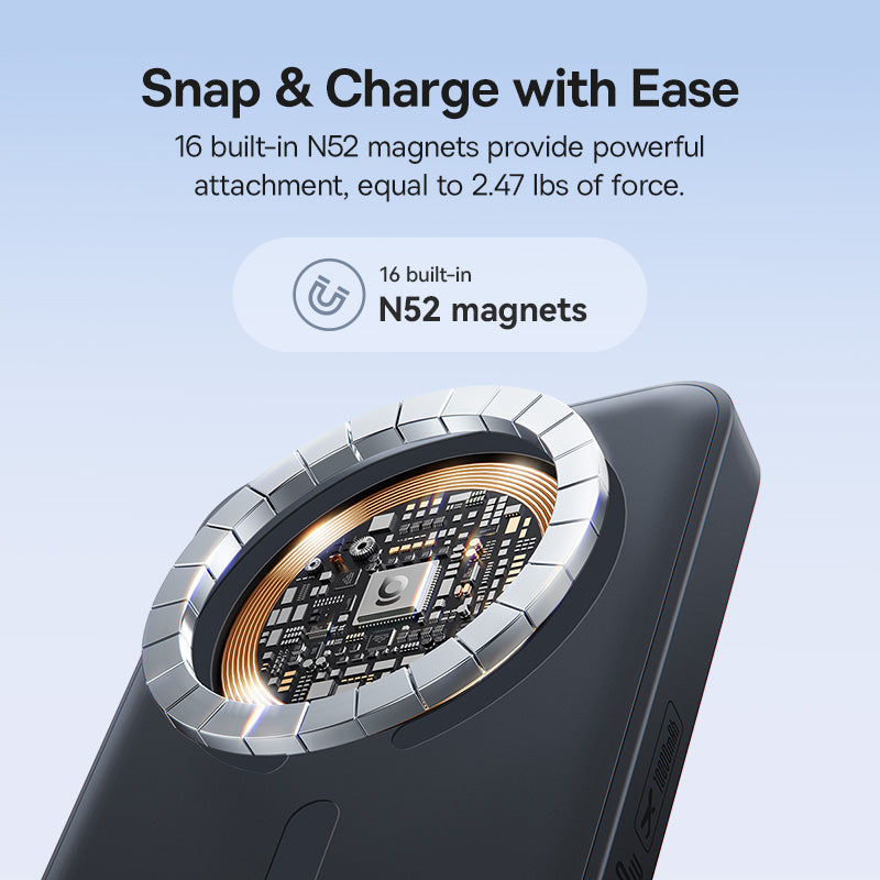 Εξωτερική Ασύρματη Μπαταρία Baseus EnerFill FM11, 10000mAh, 30W, PD + FQI, 1 x QI - 1 x USB-C, Μαύρο