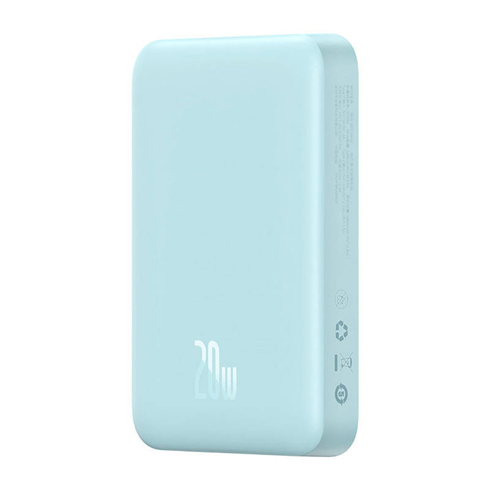 Εξωτερική Μπαταρία Wireless Baseus Magnetic Mini, 10000mAh, 20W, PD + FQI, 1 x QI - 1 x USB-C, Μπλε PPCX110103