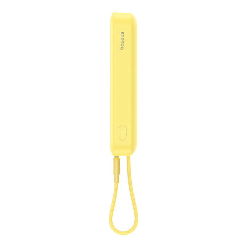 Εξωτερική Μπαταρία Wireless Baseus Magnetic Mini, 10000mAh, 20W, PD + FQI, 1 x Lightning - 1 x QI - 1 x USB-C, Κίτρινη P10022109Y23-00