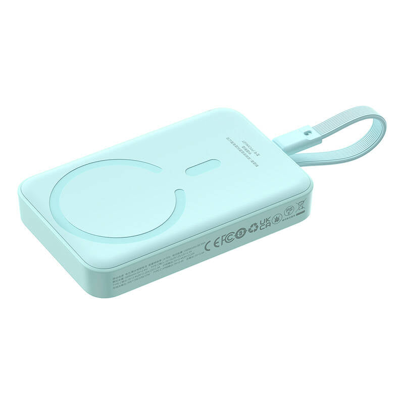 Εξωτερική Μπαταρία Wireless Baseus Magnetic Mini, 10000mAh, 30W, PD + FQI, 1 x Lightning - 1 x QI - 1 x USB-C, Μπλε P1002210B333-00