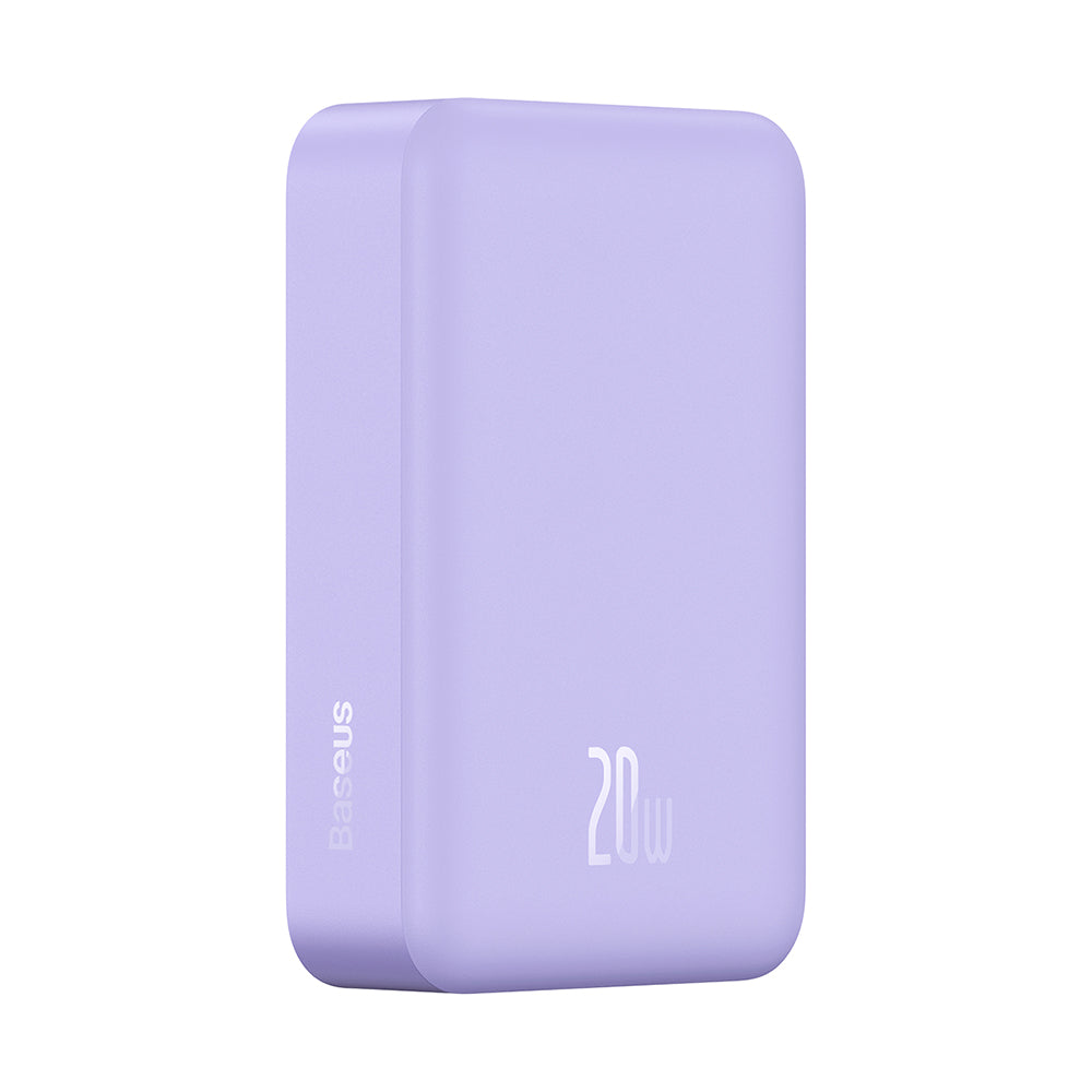 Εξωτερική Μπαταρία Wireless Baseus Magnetic Mini, 20000mAh, 20W, PD + FQI, 1 x QI - 1 x USB-C, Μωβ PPCX150005