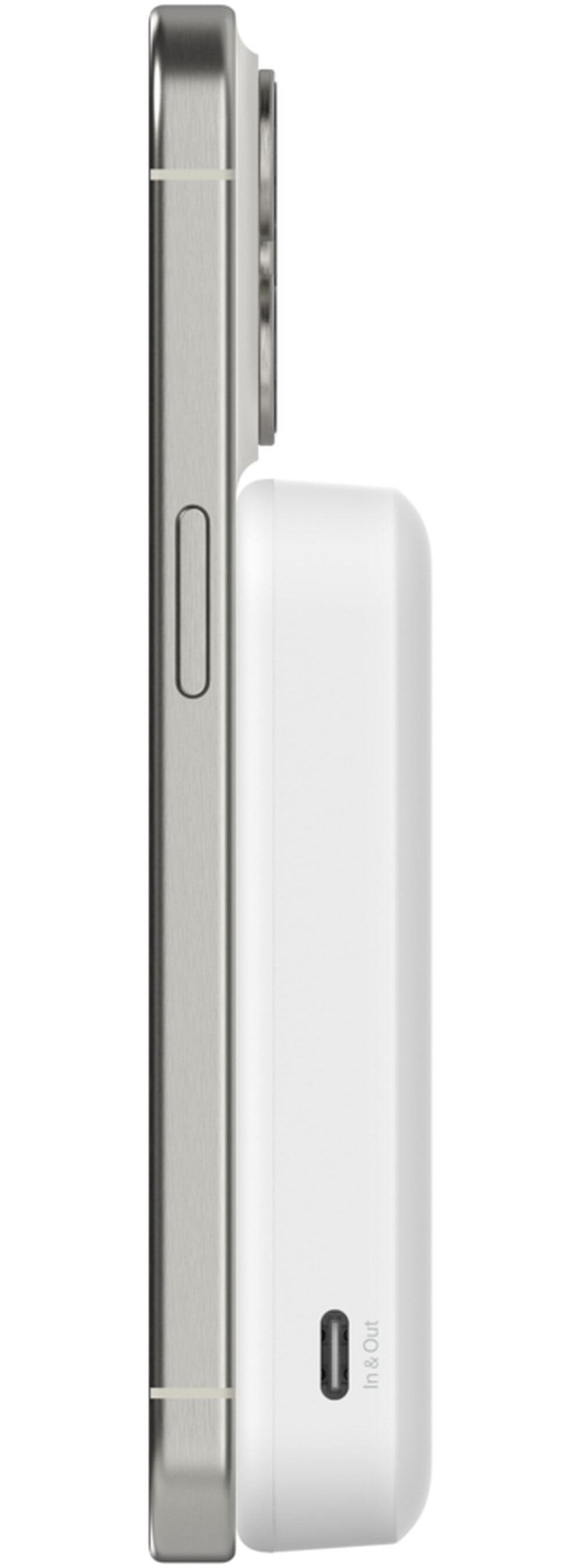 Belkin BoostCharge Pro Wireless External Battery with Kickstand, 8000mAh, 15W, FQI, 1 x QI - 1 x USB-C, White BPD007btWH