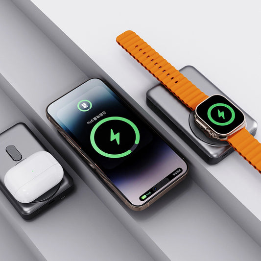 Εξωτερική Μπαταρία Wireless Dudao K29, 10000mAh, 20W, PD + FQI, 1 x Lightning - 1 x QI - 1 x USB-C, Γκρι