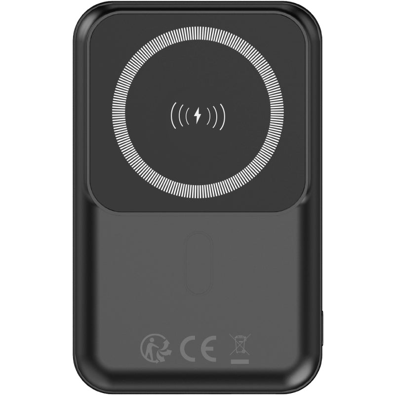 Ασύρματη εξωτερική μπαταρία Forever MATB-100, 10000mAh, 22,5W, QC + PD + FQI, 1 x QI - 1 x USB-A - 1 x USB-C, Μαύρο