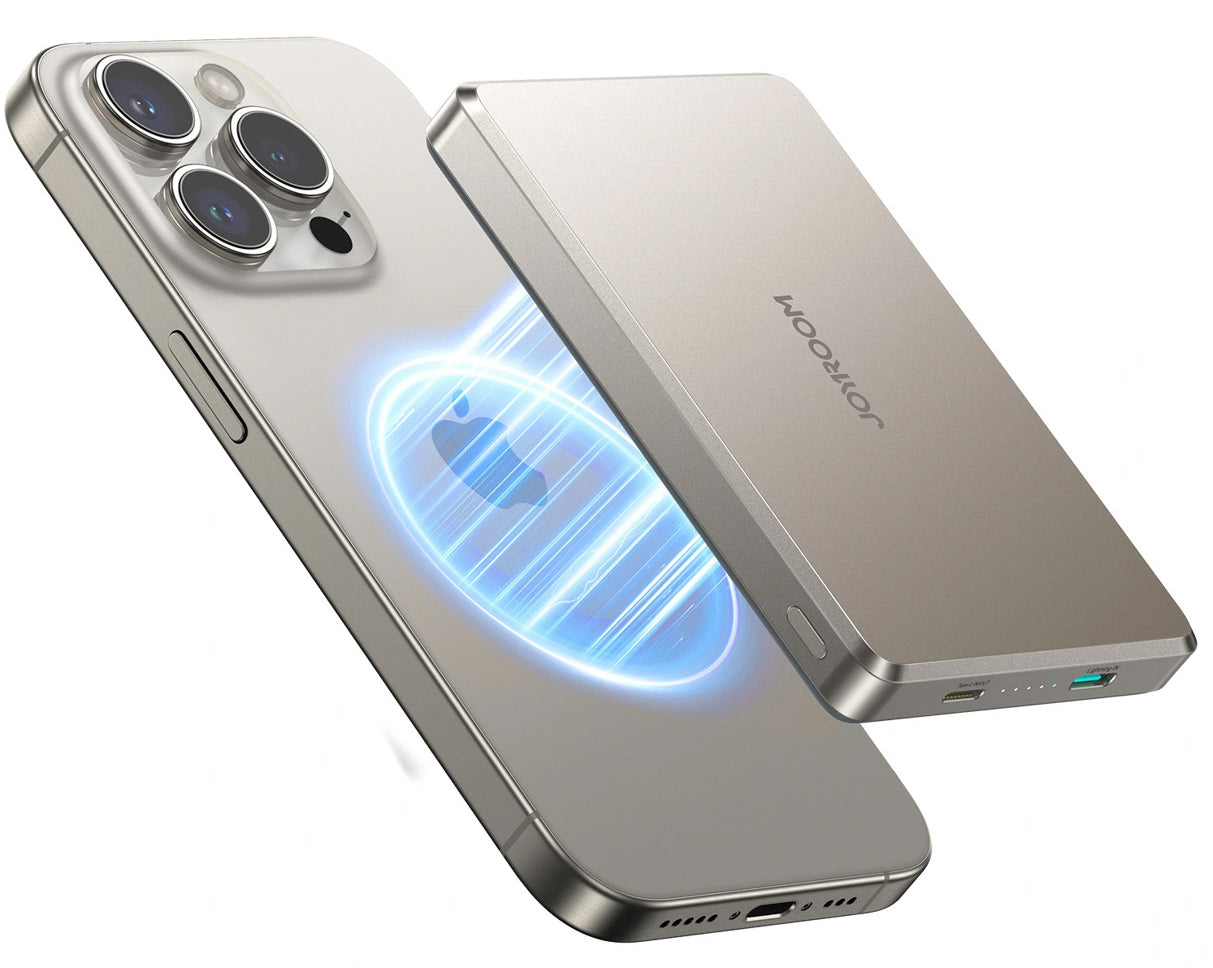Εξωτερική Ασύρματη Μπαταρία Joyroom JR-PBM08 Pro, 10000mAh, 22.5W, PD + FQI, 1 x QI - 2 x USB-C, Μπεζ