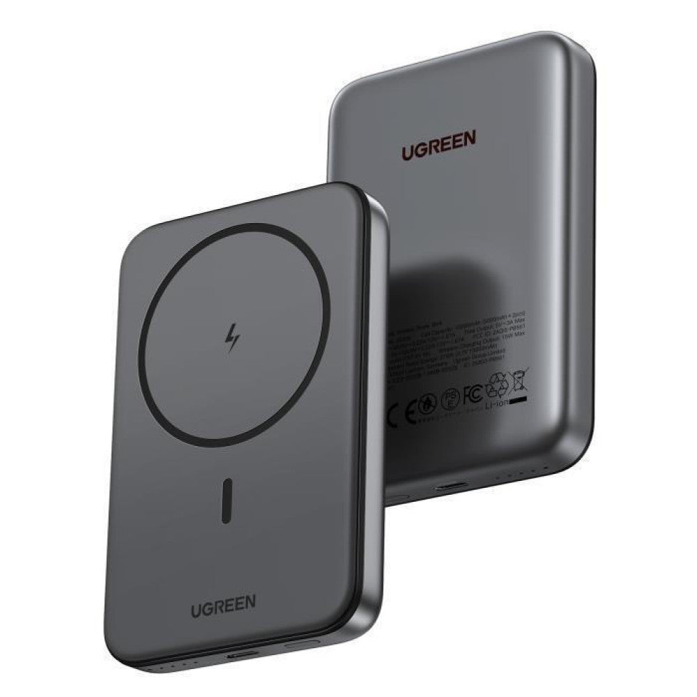 Εξωτερική Μπαταρία Ασύρματη UGREEN PB561, 10000mAh, 20W, PD + FQI, 1 x QI - 1 x USB-C, Μαύρη