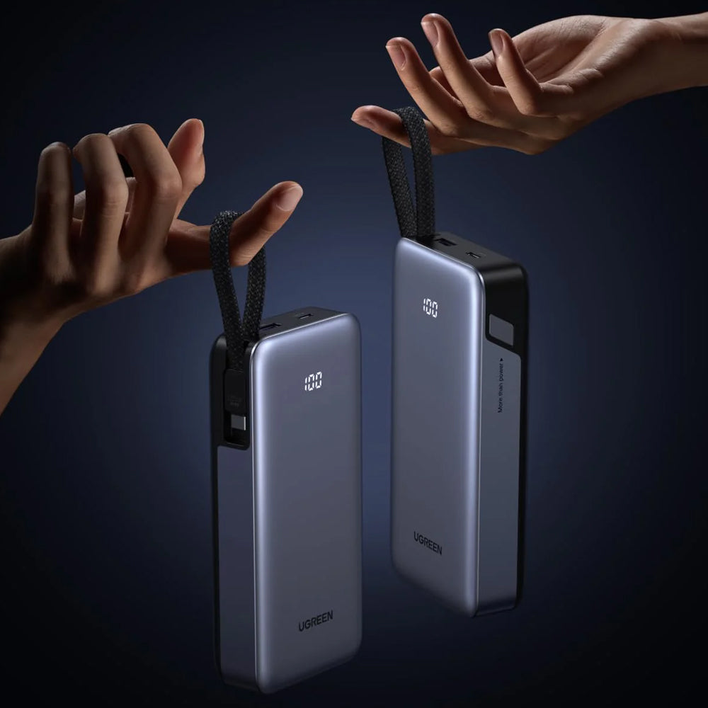 Εξωτερική Μπαταρία UGREEN PB536 (55988B), 20000mAh, 45W, QC + PD, 1 x USB-A - 2 x USB-C, Γκρι