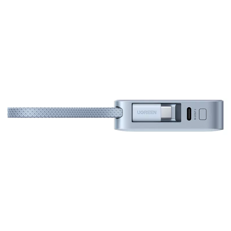 UGREEN MagFlow PB773 Wireless External Battery (65958), 10000mAh, 25W, PD + FQI, 1 x QI - 2 x USB-C, Blue
