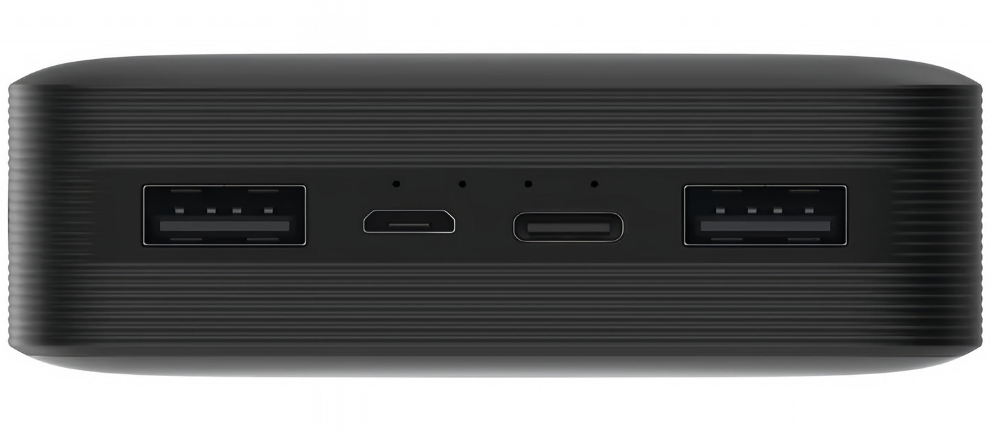 Εξωτερική Μπαταρία Xiaomi, 20000mAh, 18W, QC, 2 x USB-A, Μαύρη PB200LZM