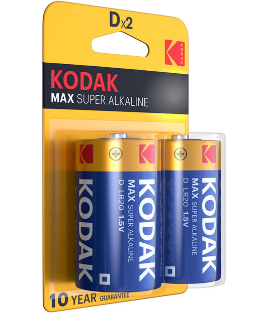 Μπαταρία Kodak Max Super, LR20, Σετ 2 τεμάχια