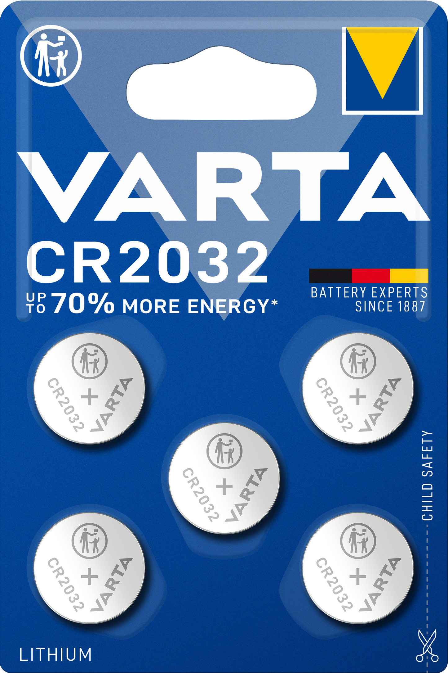 Μπαταρία Varta, CR2032, Σετ 5 τεμάχια