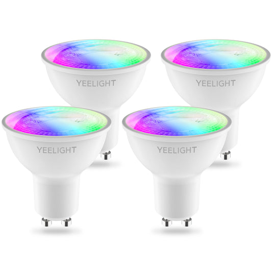 Λάμπα LED Yeelight W1, Wi-Fi, GU10, 4.5W, 2700K - 6500K, 350lm, Σετ 4 τεμάχια, Πολύχρωμη YLDP004-A