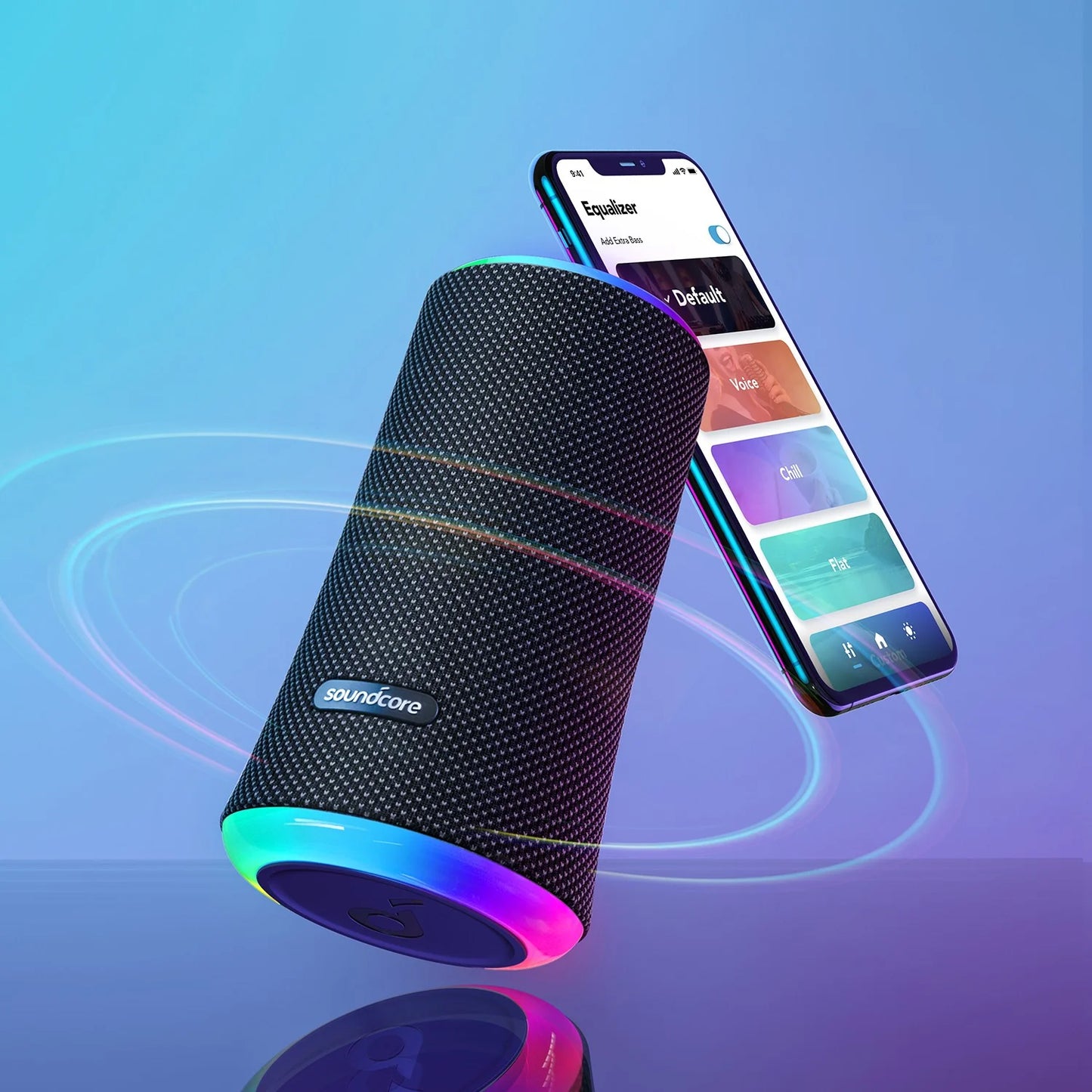Ηχείο Bluetooth Anker SoundCore Flare 2, 20W, RGB, Αδιάβροχο, Μαύρο A3165G11