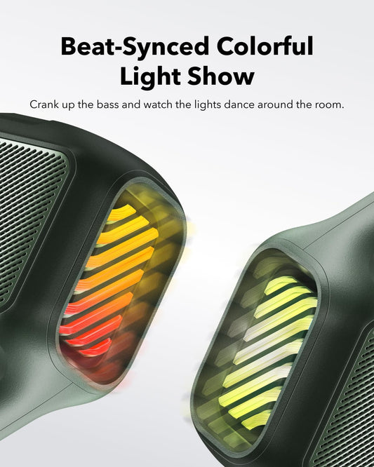 Φορητό ηχείο Bluetooth Anker SoundCore Boom 2, 80W, RGB, αδιάβροχο, πράσινο A3138061