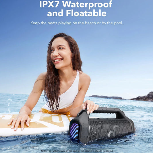 Φορητό Ηχείο Bluetooth Anker Soundcore Boom 2 Plus, 140W, TWS, RGB, Αδιάβροχο, Μαύρο A3134011