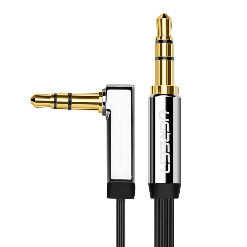Καλώδιο Ήχου 3.5mm - 3.5mm UGREEN AV112 Angled, 1m, Μαύρο