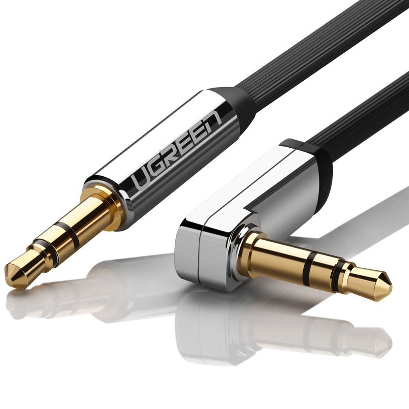 Καλώδιο Ήχου 3.5mm - 3.5mm UGREEN AV112 Angled, 1m, Μαύρο