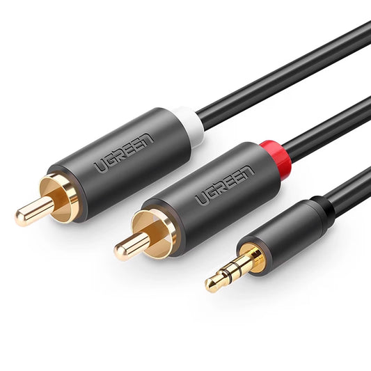 Audio Cable 3.5mm - 2 x RCA UGREEN AV102, 3m, Black