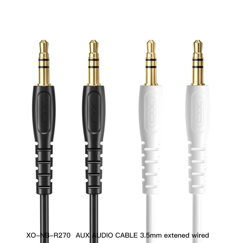 Καλώδιο Ήχου 3.5mm - 3.5mm XO Design NB-R270, 1m, Λευκό