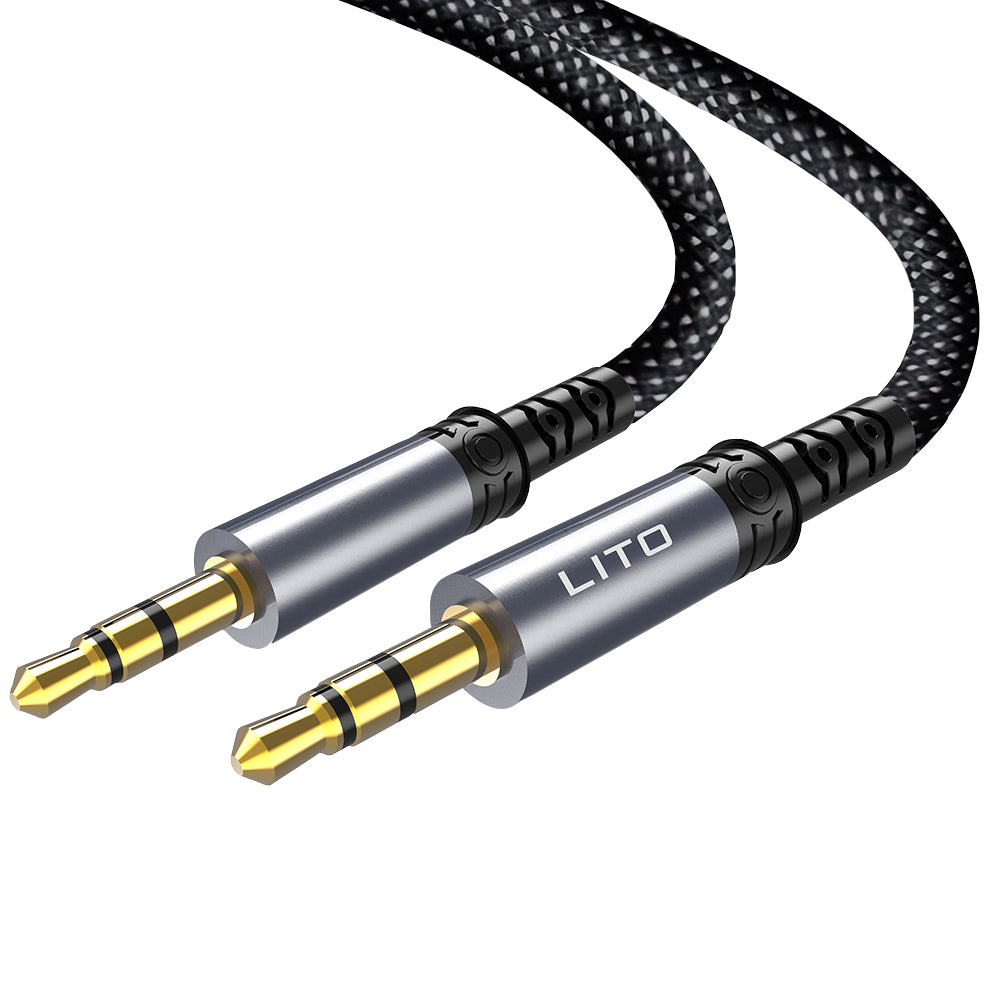 Καλώδιο Ήχου 3.5mm - 3.5mm Lito LA01D, 1m, Μαύρο